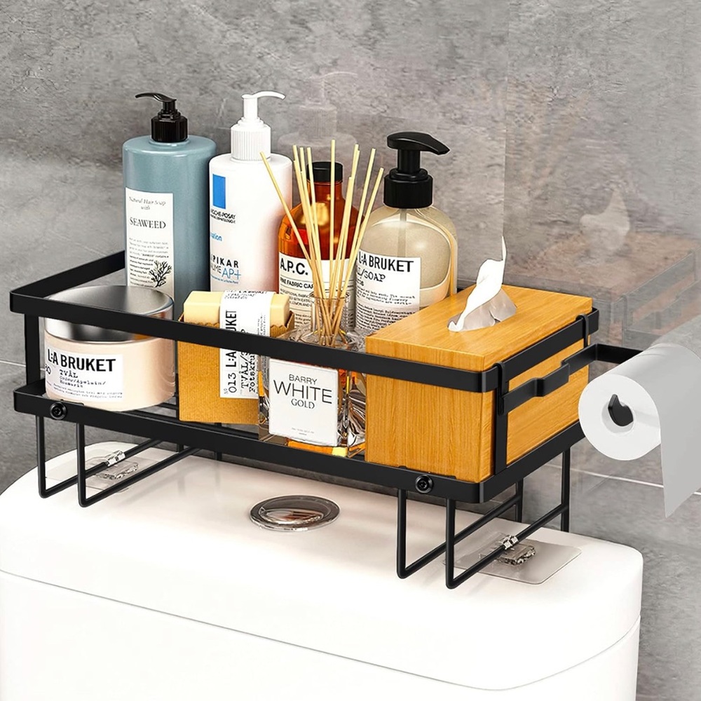 Over the Toilet Storage, Bathroom Organizer Shelves,No Drilling Space Saver Orga